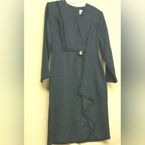 Vintage Black Dress  Women's Size 10  Long Sleeve Sabino Made in USA
